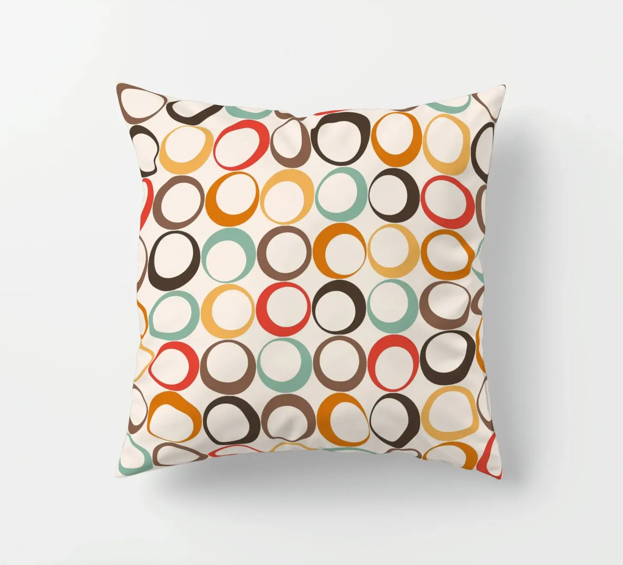 Loop retrò colorati Vibrazione nostalgica cuscino da Timeless moderna