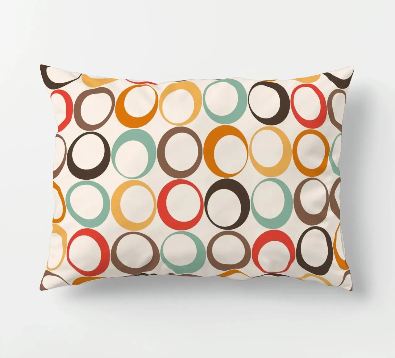 Loop retrò colorati Vibrazione nostalgica cuscino da Timeless moderna