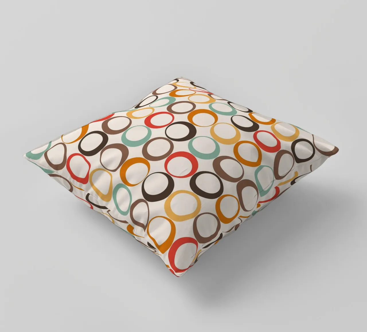 Loop retrò colorati Vibrazione nostalgica cuscino da Timeless moderna