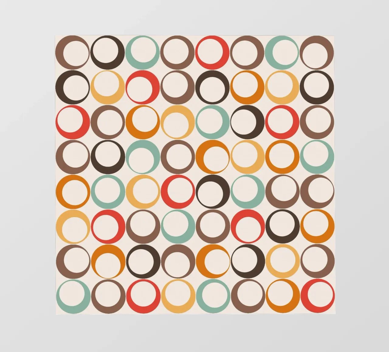 Loop retrò colorati Vibrazione nostalgica telo in pvc da Timeless moderna