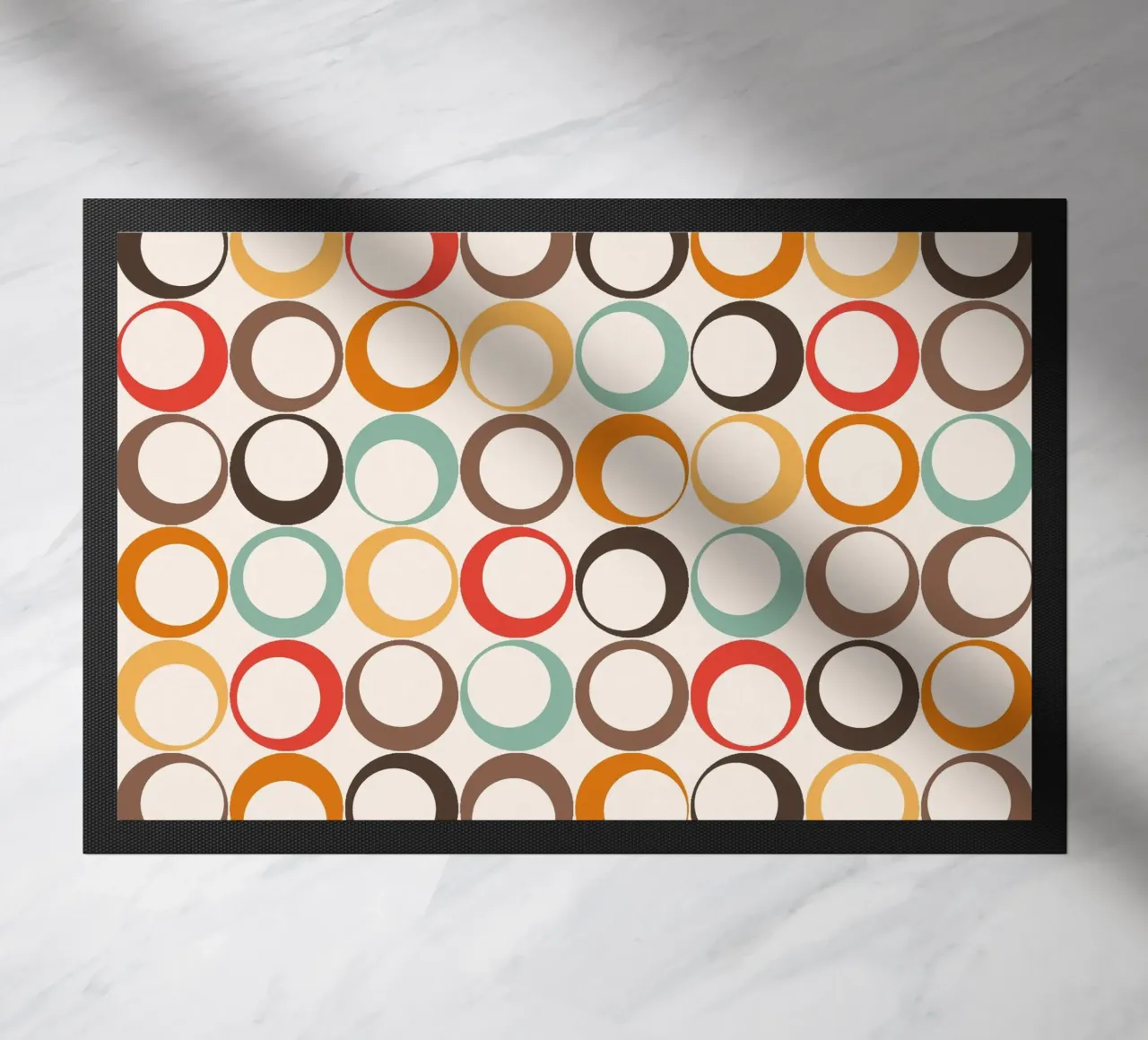 Loop retrò colorati Vibrazione nostalgica zerbino da Timeless moderna