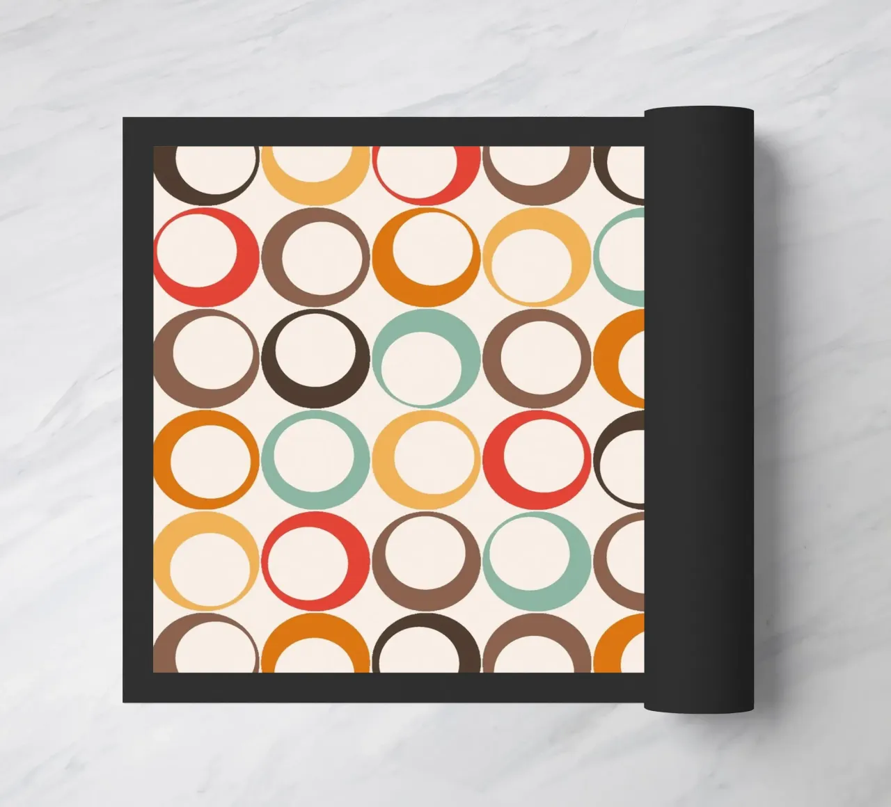 Loop retrò colorati Vibrazione nostalgica zerbino da Timeless moderna