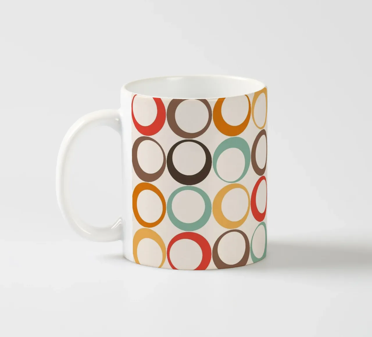 Loop retrò colorati Vibrazione nostalgica tazza in ceramica da Timeless moderna