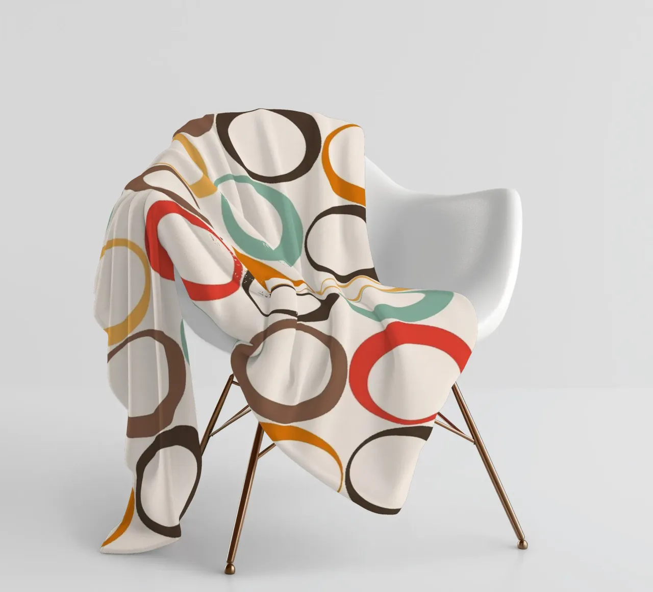 Loop retrò colorati Vibrazione nostalgica coperta in pile da Timeless moderna