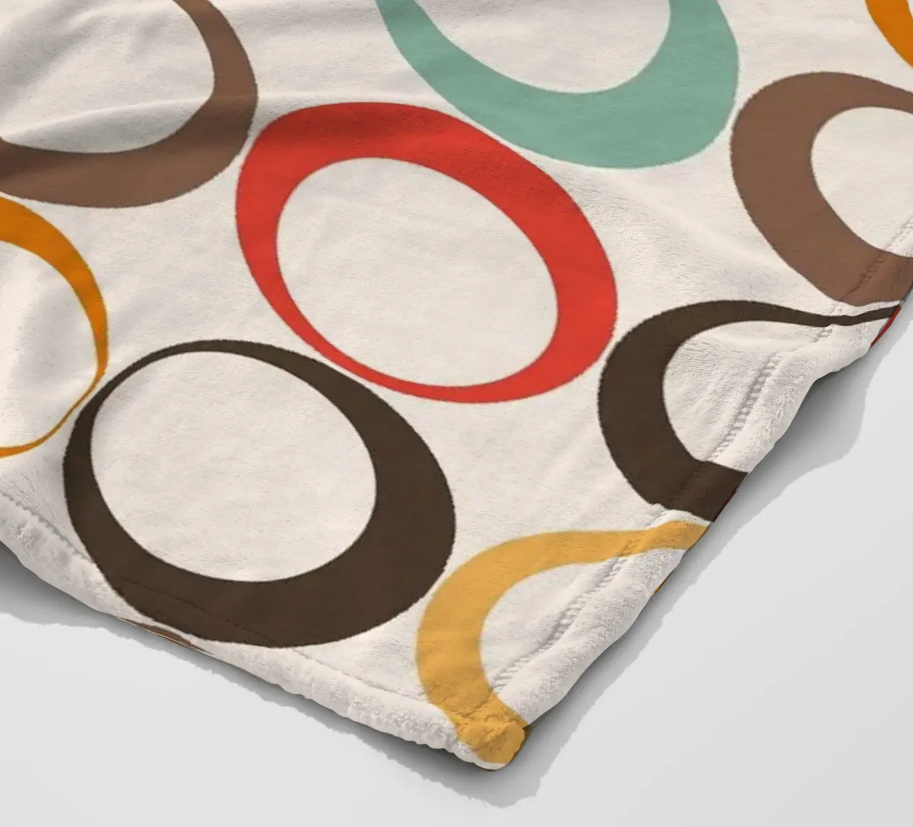 Loop retrò colorati Vibrazione nostalgica coperta in pile da Timeless moderna