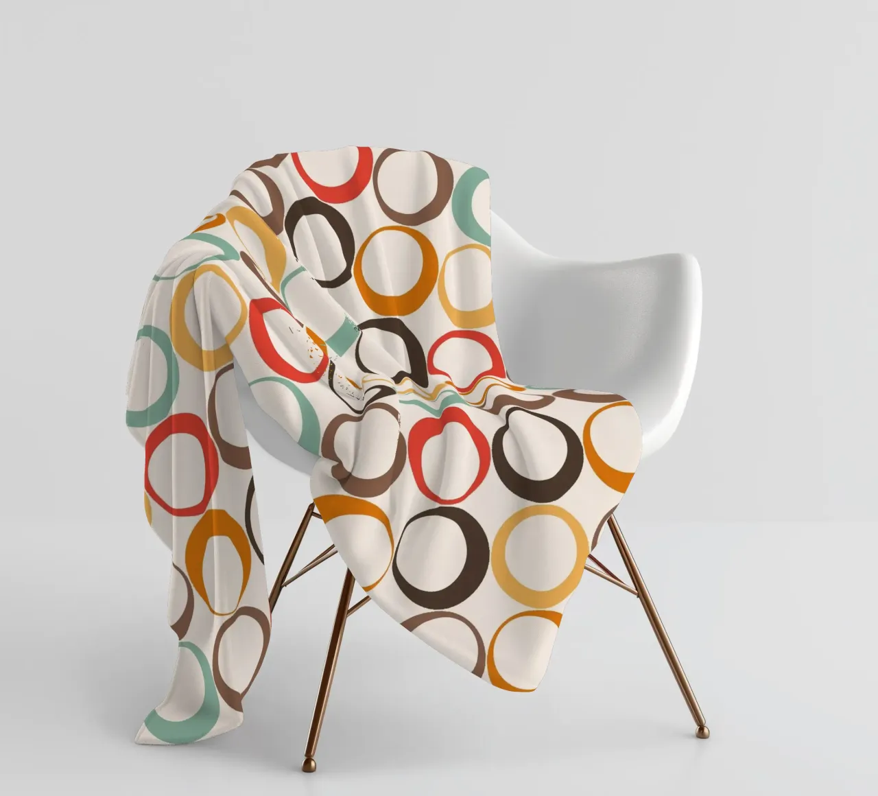 Loop retrò colorati Vibrazione nostalgica coperta in pile da Timeless moderna