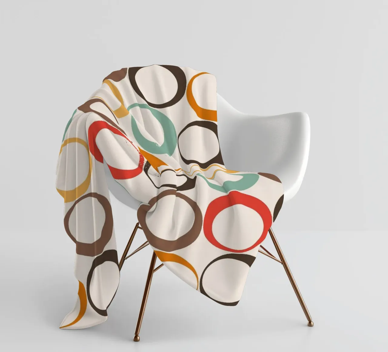 Loop retrò colorati Vibrazione nostalgica coperta in pile da Timeless moderna