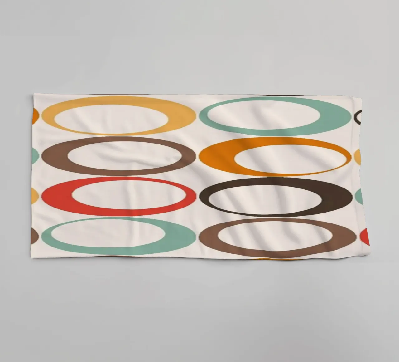 Loop retrò colorati Vibrazione nostalgica asciugamano da bagno da Timeless moderna