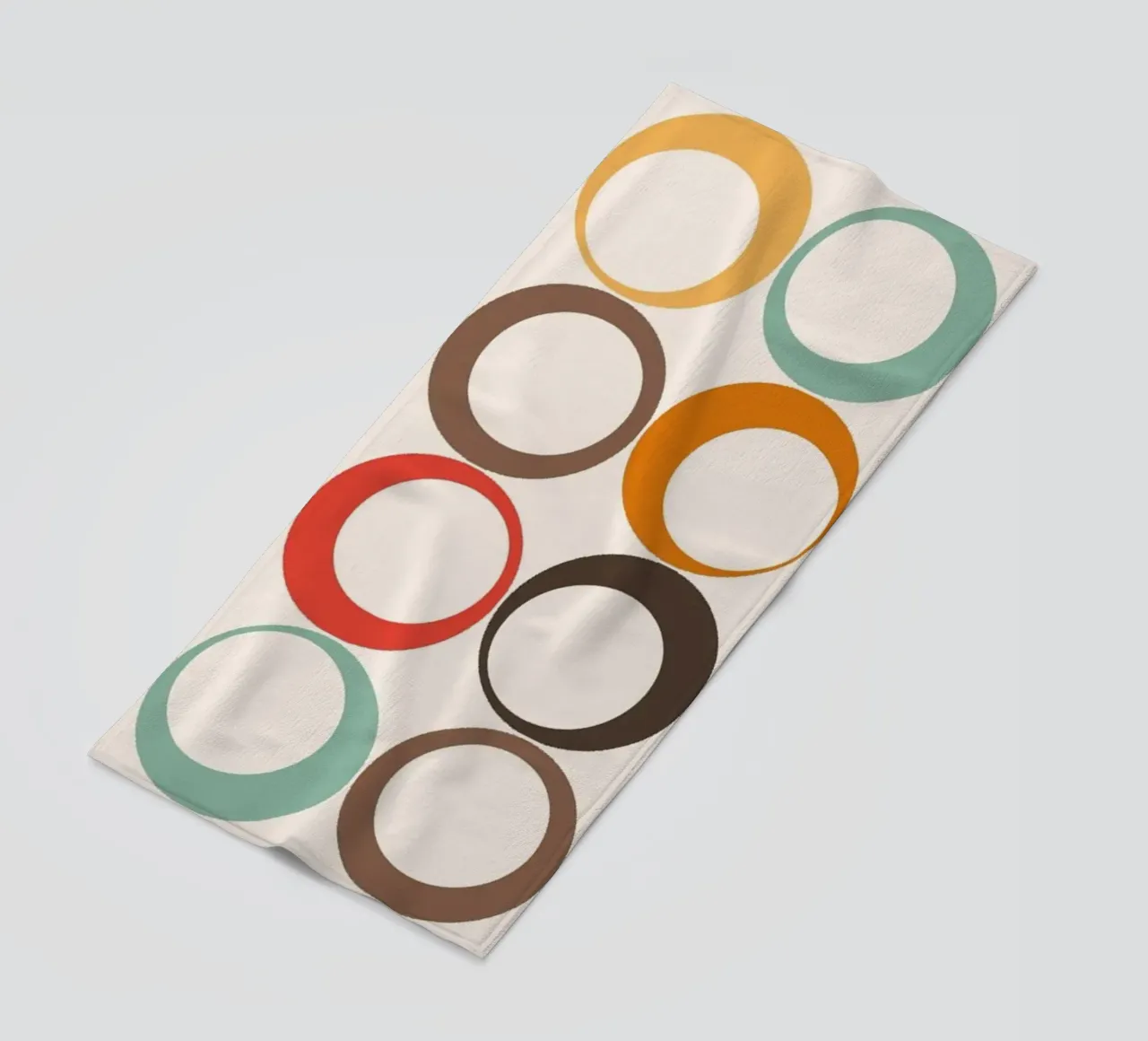 Loop retrò colorati Vibrazione nostalgica telo mare da Timeless moderna