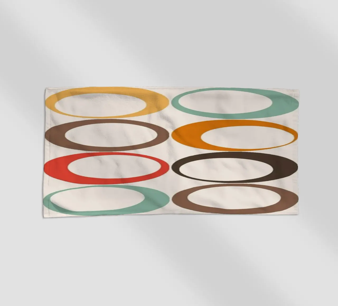 Loop retrò colorati Vibrazione nostalgica telo mare da Timeless moderna