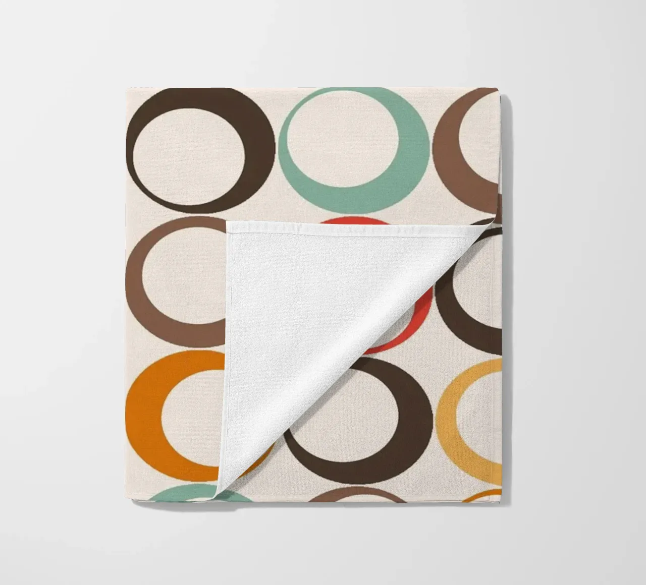 Loop retrò colorati Vibrazione nostalgica telo mare da Timeless moderna