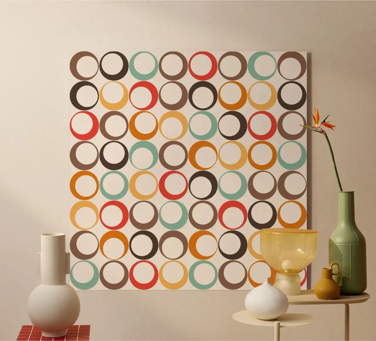 Loop retrò colorati Vibrazione nostalgica plexiglass da Timeless moderna