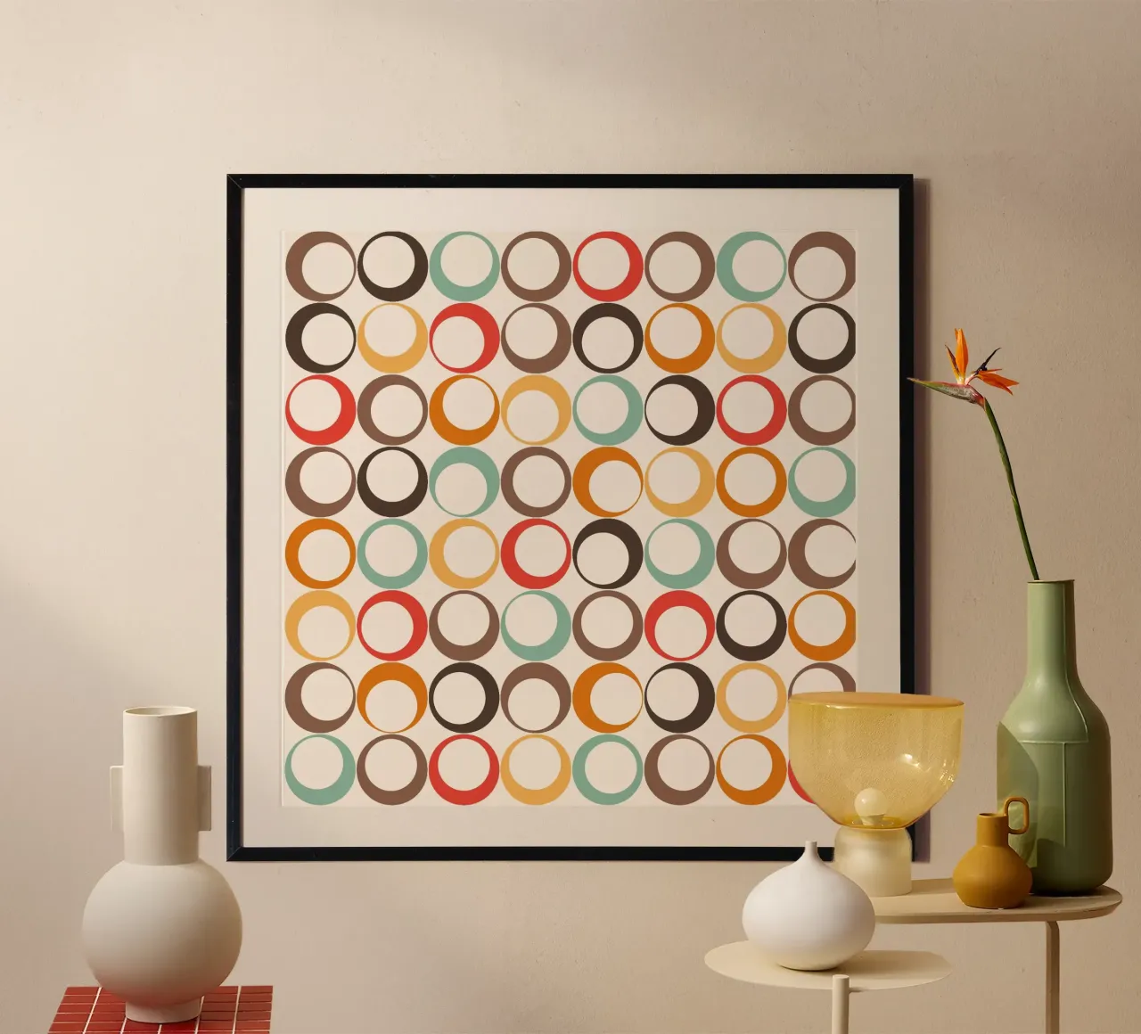 Loop retrò colorati Vibrazione nostalgica carta hahnemühle da Timeless moderna