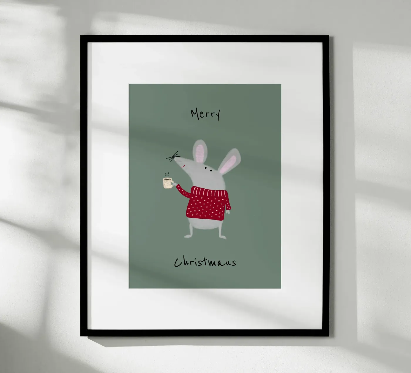 Christmas mouse poster by Personalizable Designs