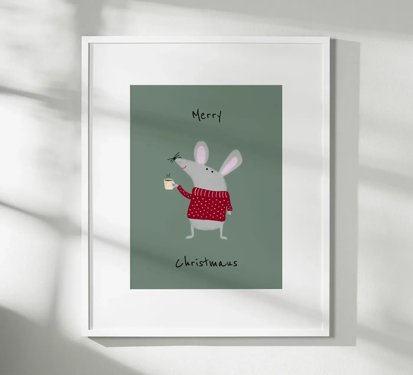 Christmas mouse poster by Personalizable Designs
