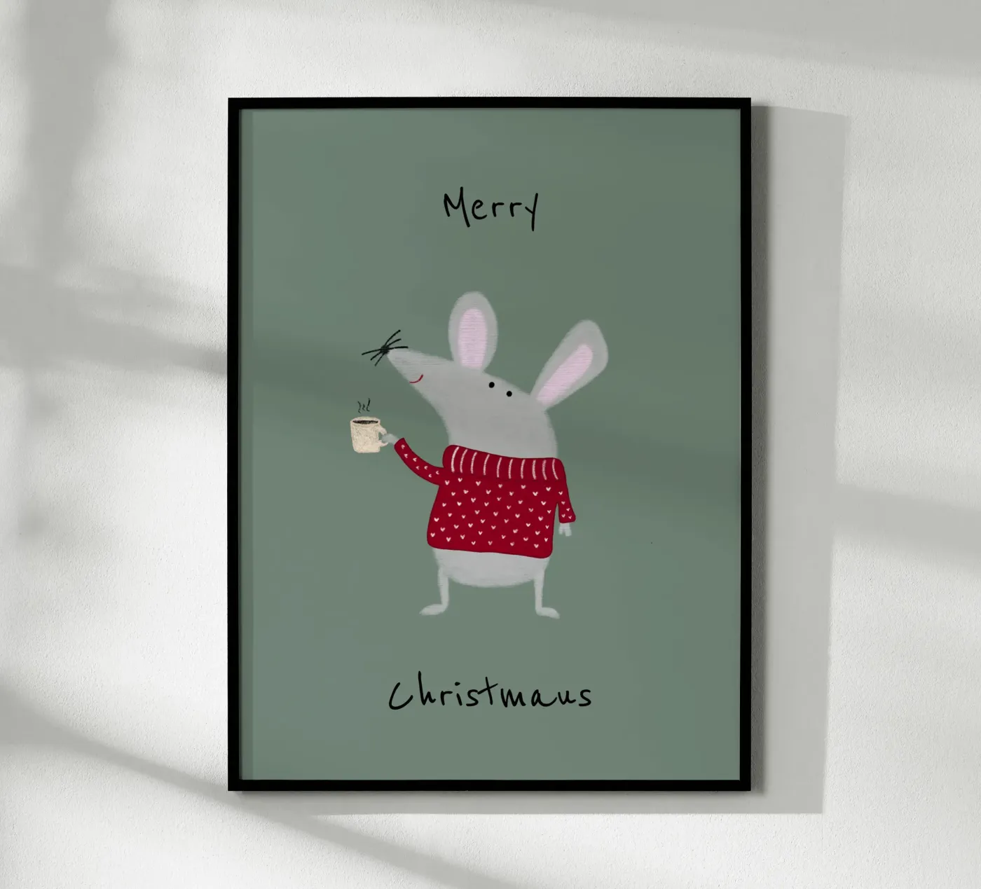 Christmas mouse poster by Personalizable Designs