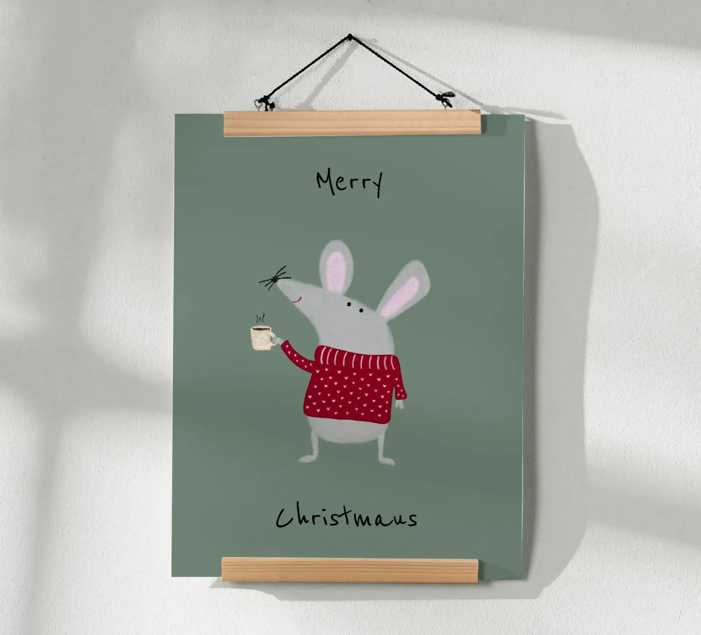 Christmas mouse poster by Personalizable Designs