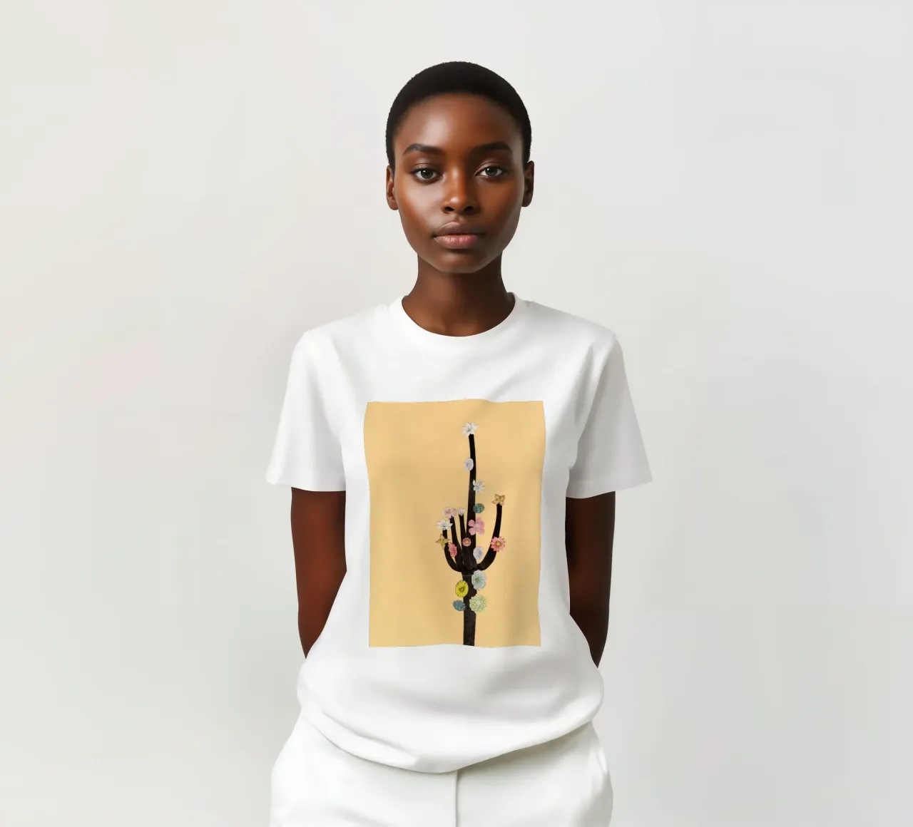 Cactus in fiore t-shirt da Cassia Beck Collage