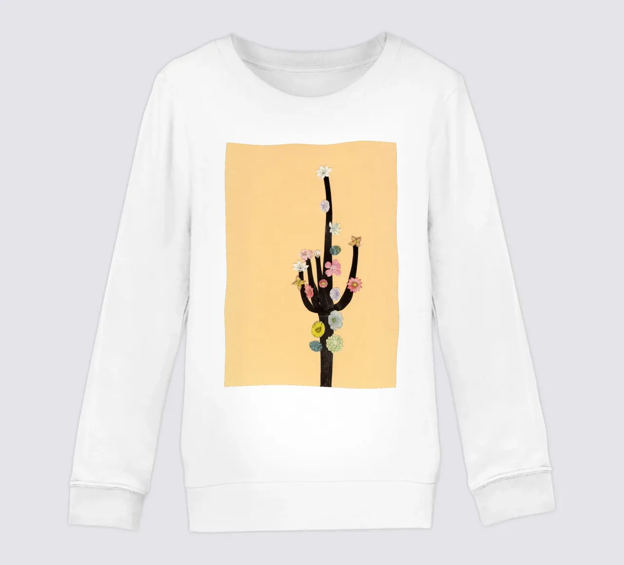 Cactus in fiore felpa bambino da Cassia Beck Collage