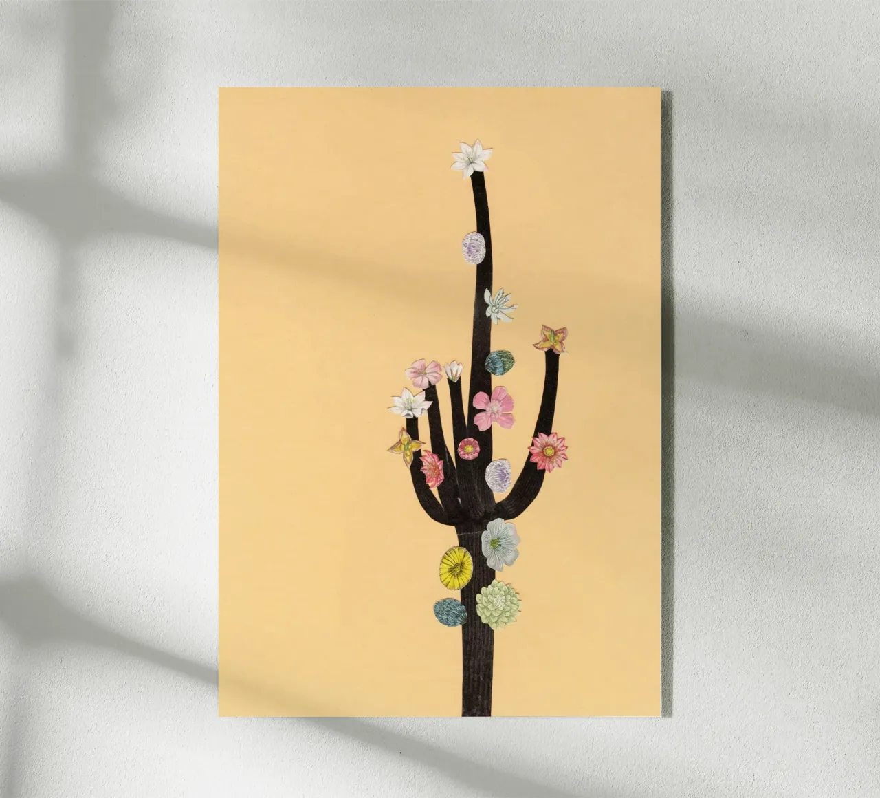 Cactus in fiore plexiglass da Cassia Beck Collage