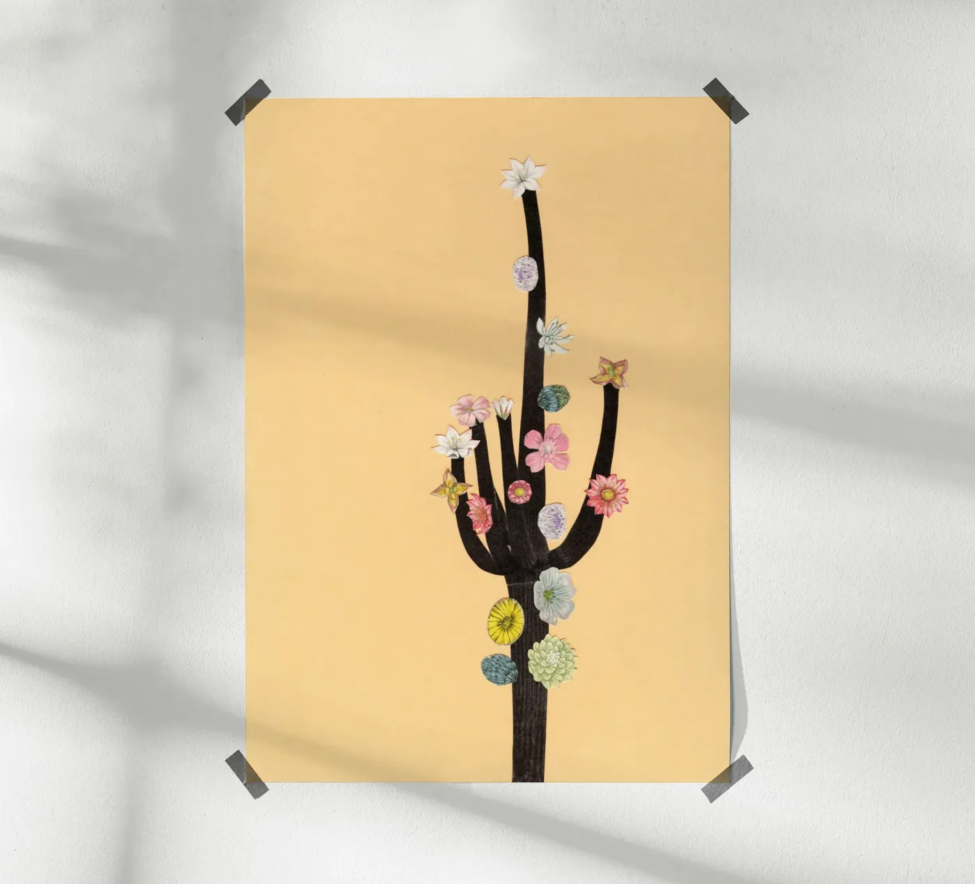 Cactus in fiore poster da Cassia Beck Collage