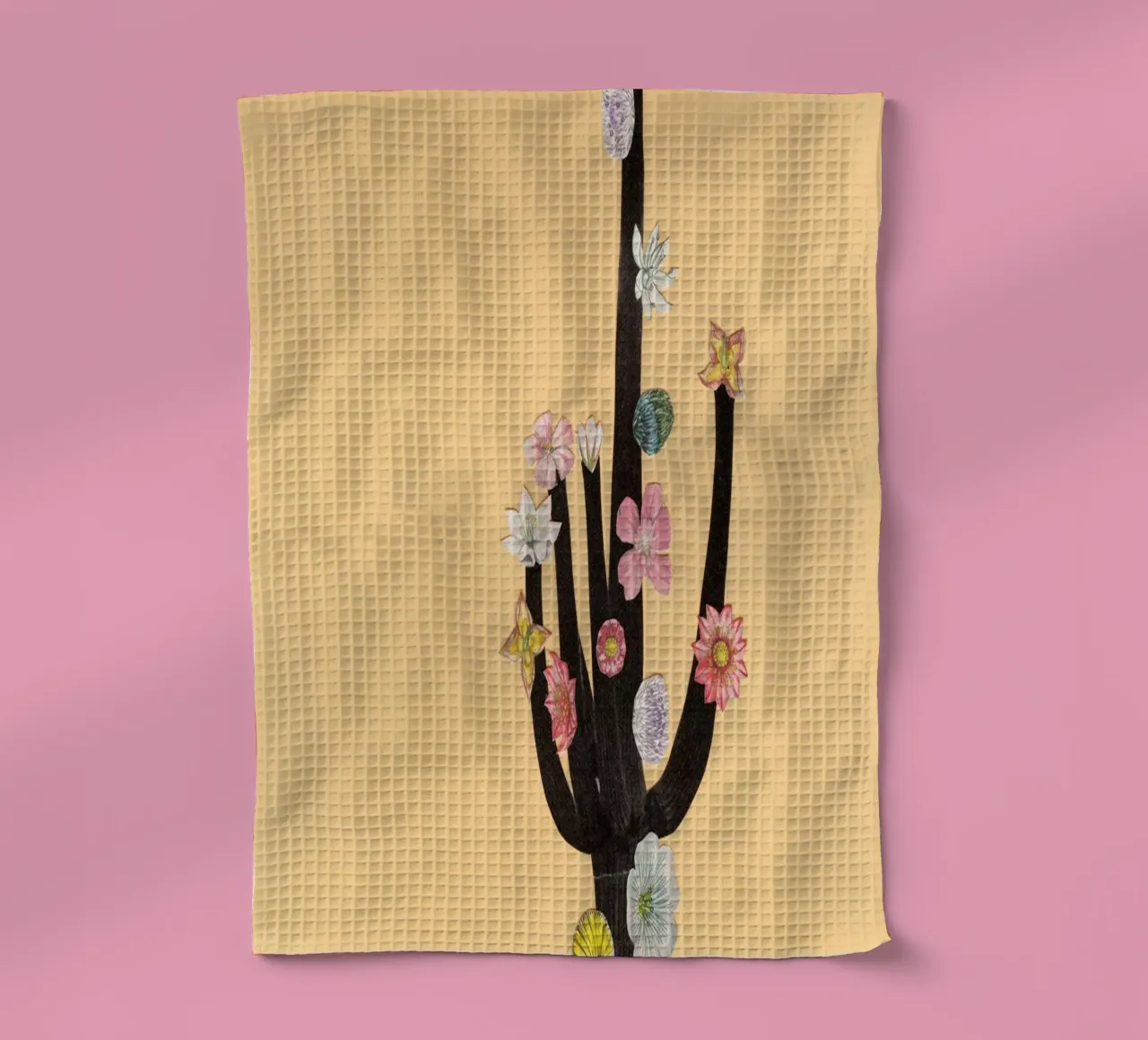 Cactus in fiore canovaccio da cucina da Cassia Beck Collage