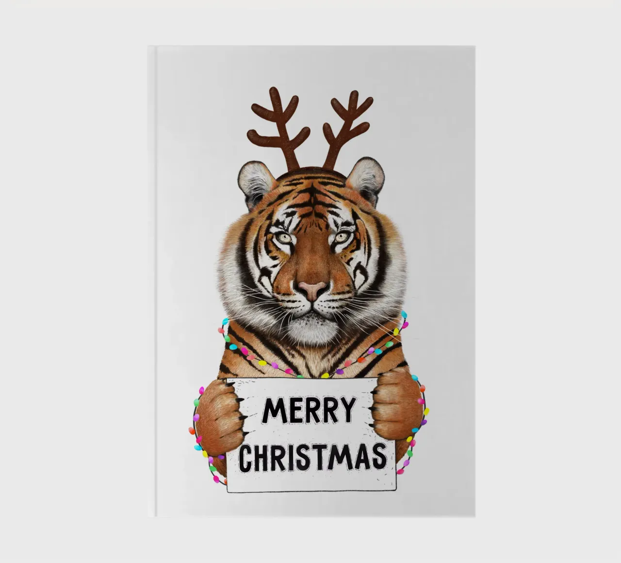 Christmas tiger notebook by valeriyakorenkova