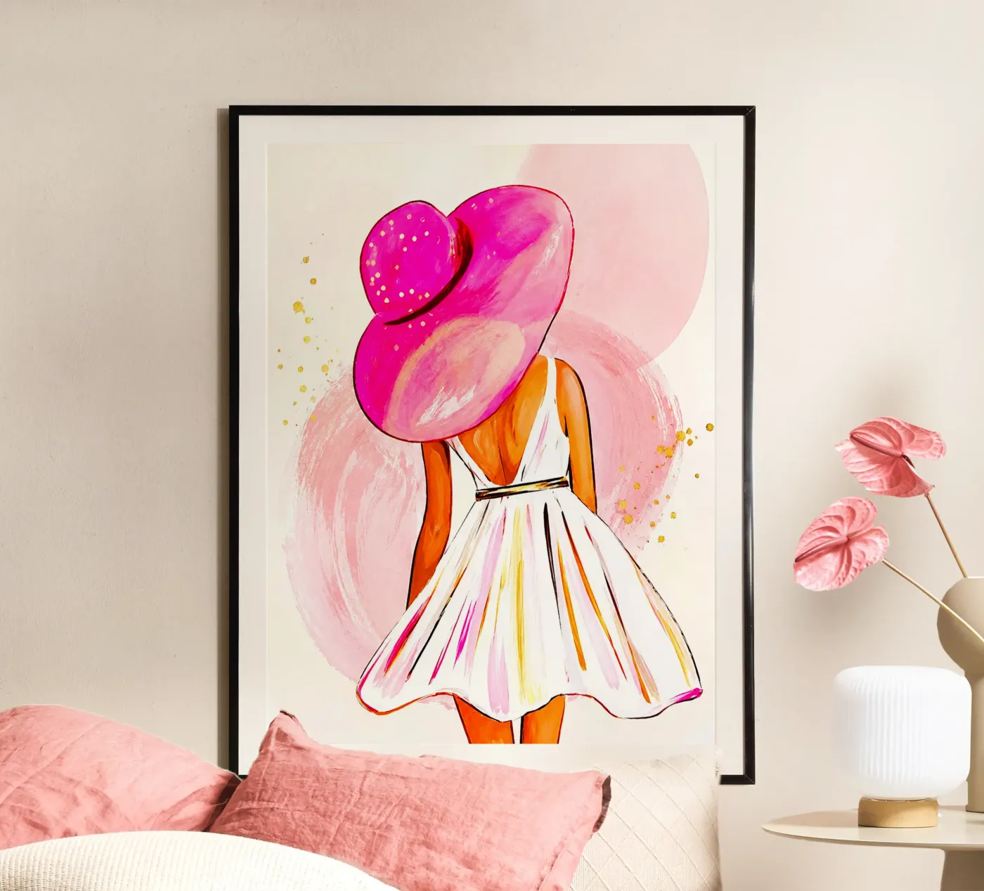 Signora con cappello poster da Forma Sol Studio