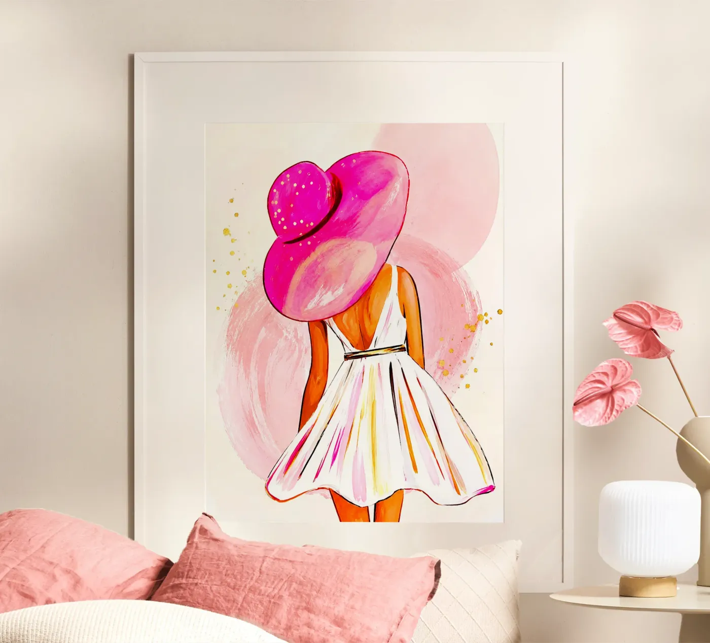 Signora con cappello poster da Forma Sol Studio