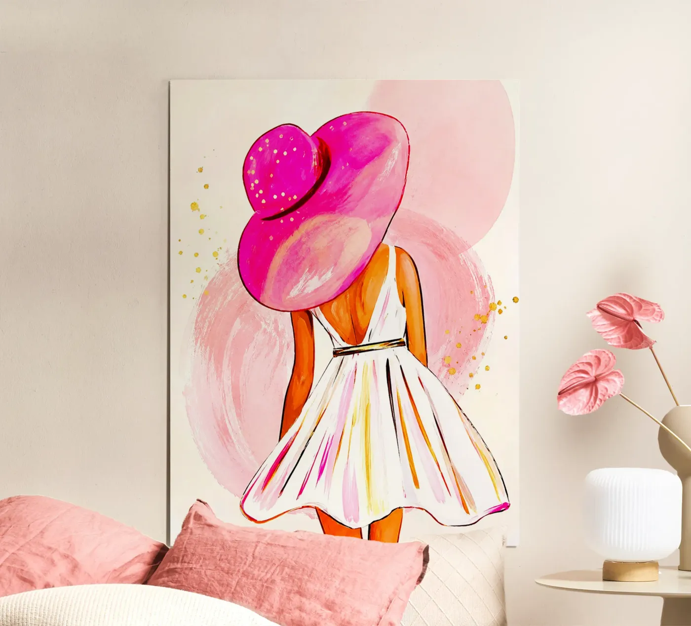Signora con cappello poster da Forma Sol Studio