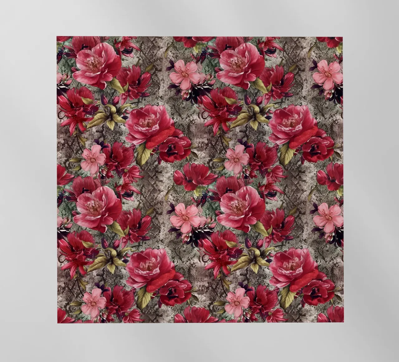 Red Rose Snake Skin Pattern pellicola backlit da AzStore11