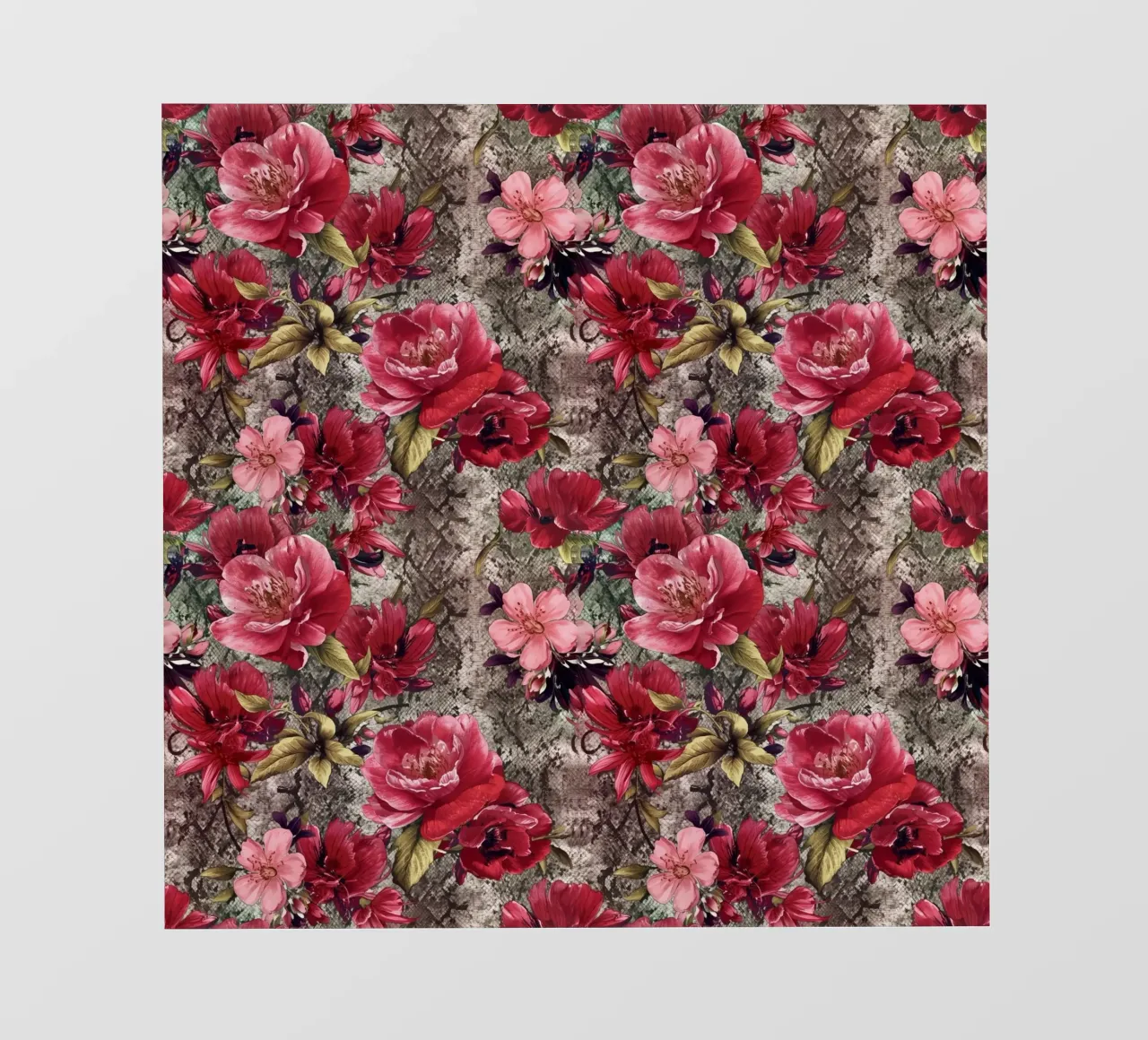 Red Rose Snake Skin Pattern pellicola backlit da AzStore11