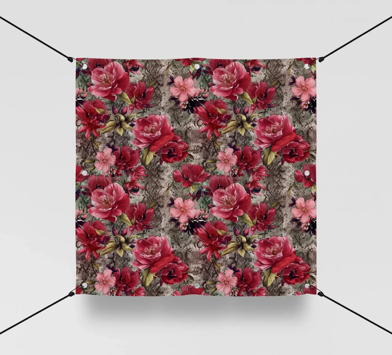 Red Rose Snake Skin Pattern telo in pvc da AzStore11