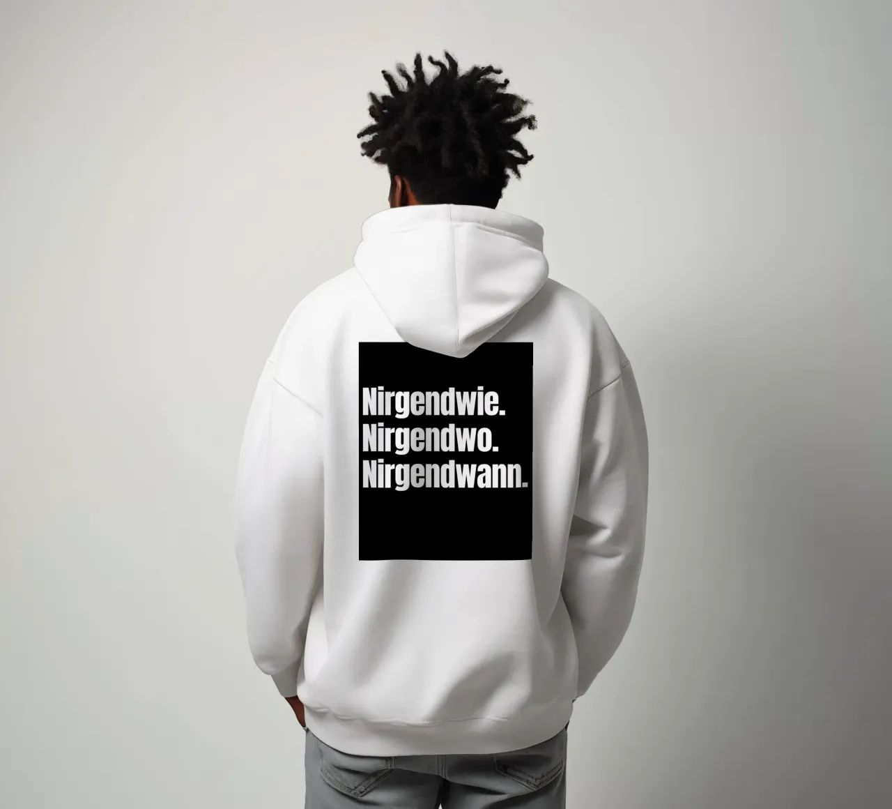 Nirgendwie. Nirgendwo. Nirgendwann. felpa con cappuccio da Flosters