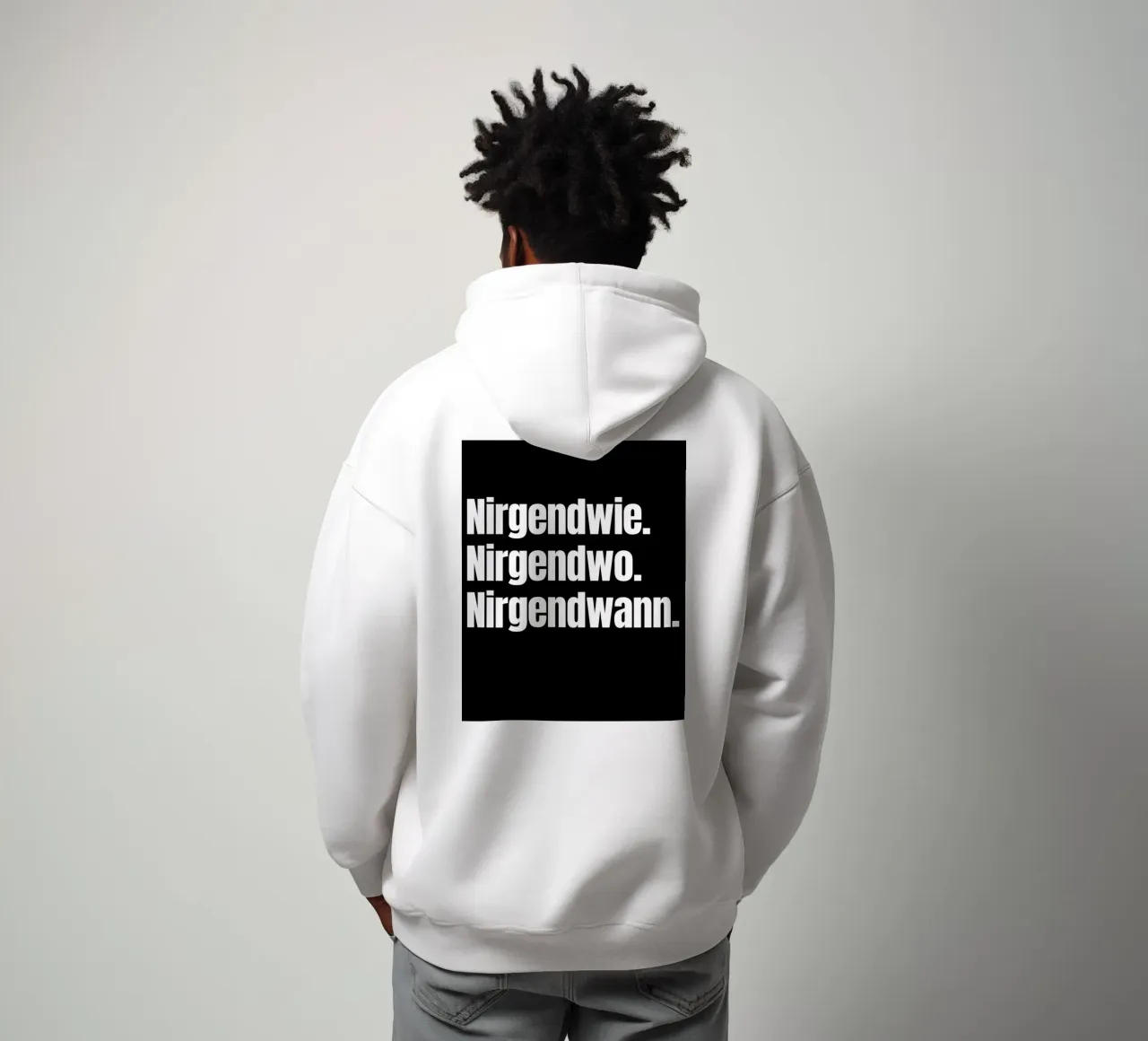 Nirgendwie. Nirgendwo. Nirgendwann. felpa con cappuccio da Flosters