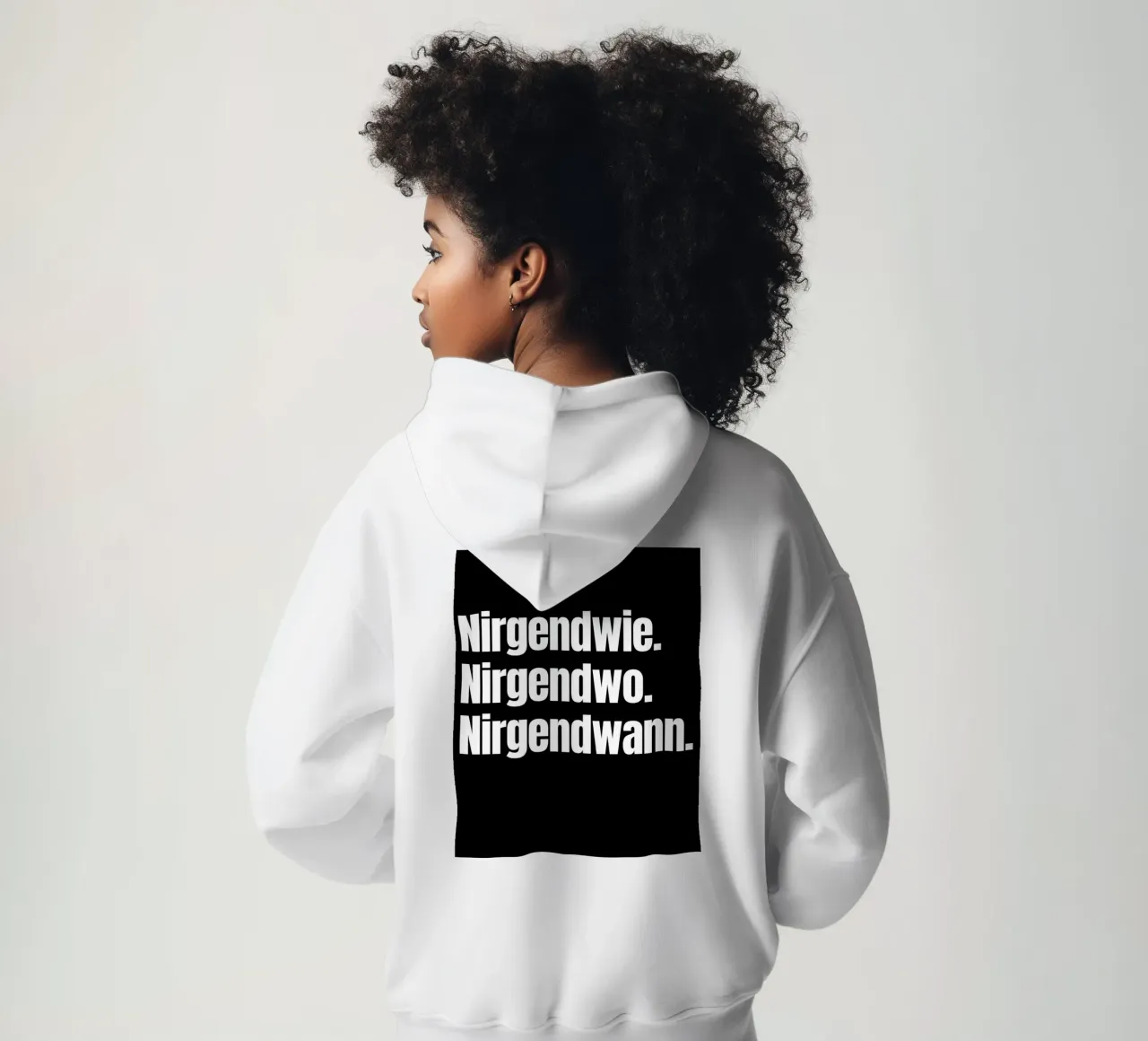 Nirgendwie. Nirgendwo. Nirgendwann. felpa con cappuccio da Flosters