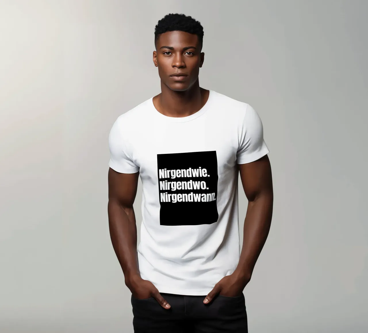 Nirgendwie. Nirgendwo. Nirgendwann. t-shirt van Flosters