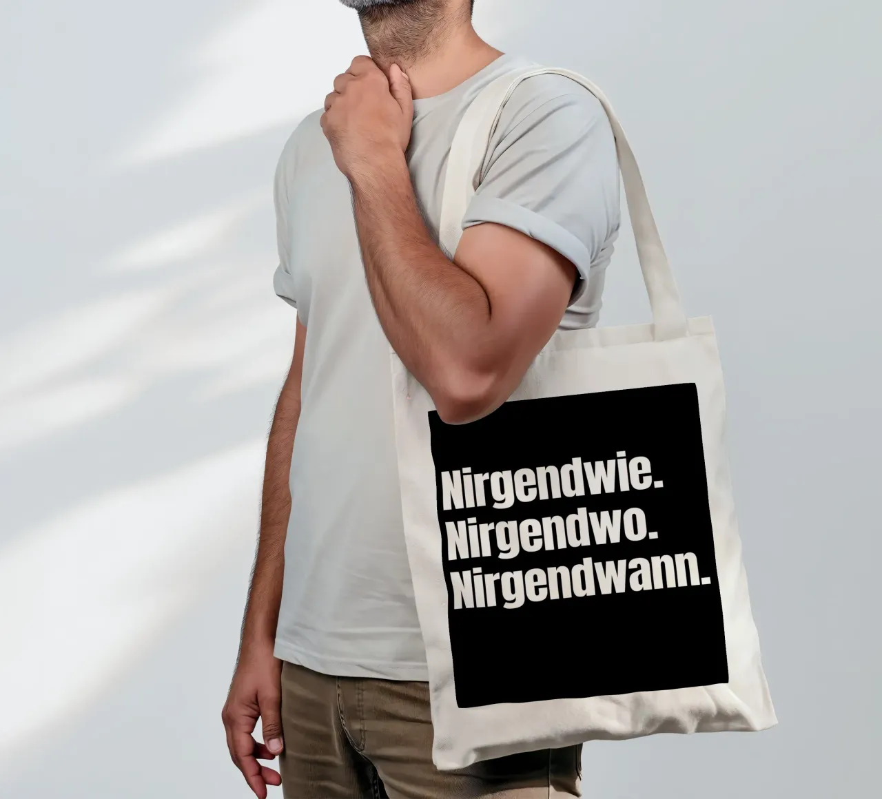 Nirgendwie. Nirgendwo. Nirgendwann. Jutebeutel von Flosters