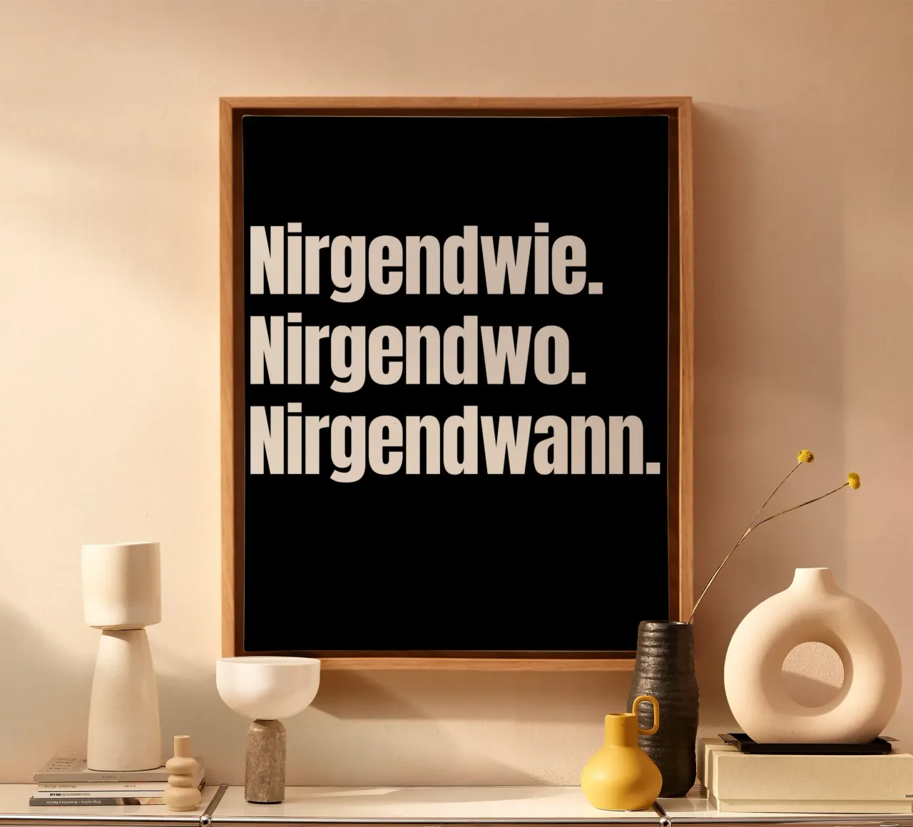 Nirgendwie. Nirgendwo. Nirgendwann. canvas by Flosters