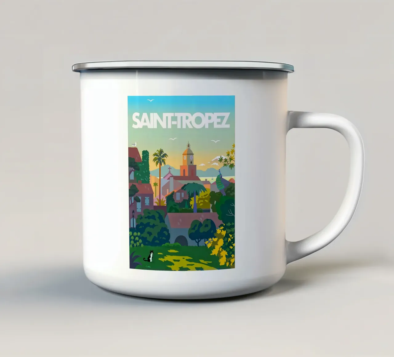 Saint-Tropez tazza in smalto da C.WILL