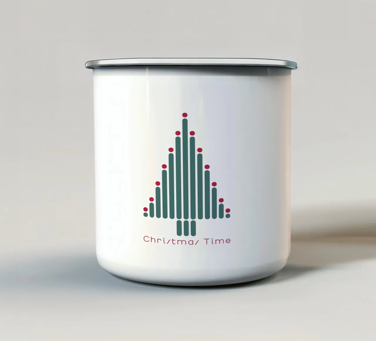 Christmas Time Nordic tazza in smalto da DesigndN Christmassy