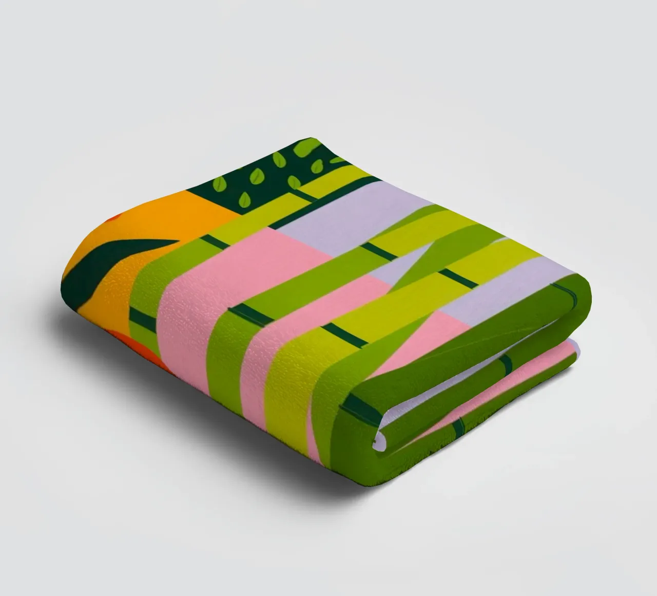 Spring in the bamboo forest | Nature meets abstraction towel by Autofocus