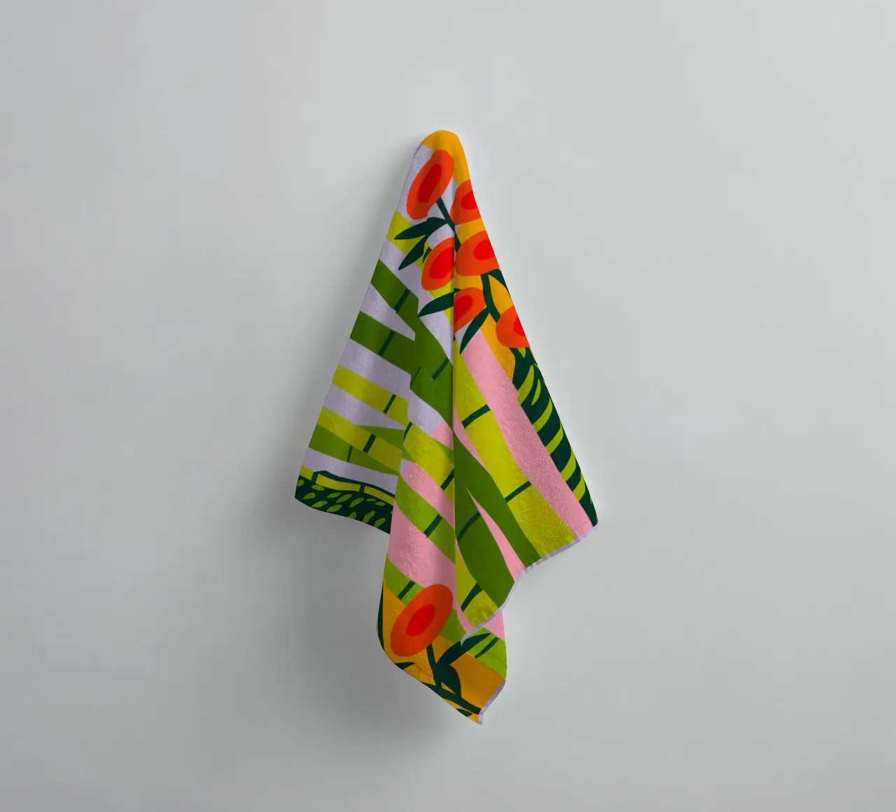 Spring in the bamboo forest | Nature meets abstraction towel by Autofocus