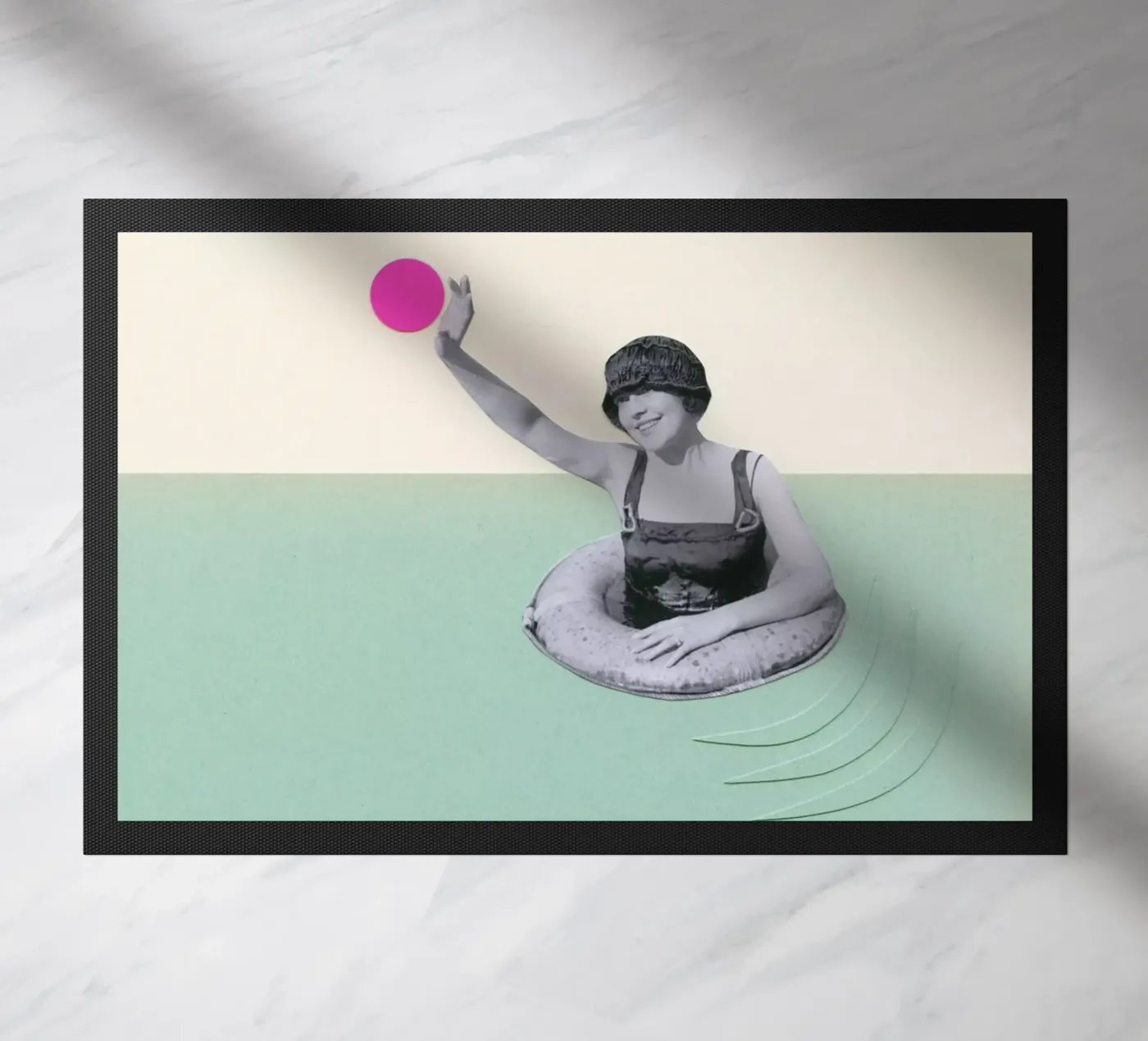 Pool Days doormat by Cassia Beck Collage