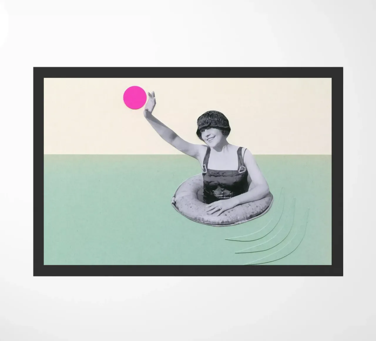 Pool Days deurmat van Cassia Beck Collage