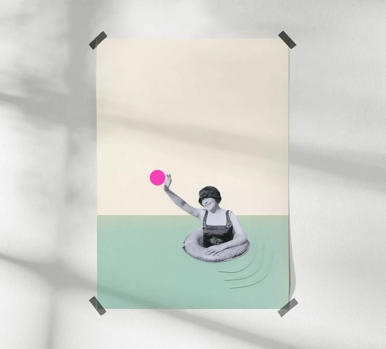 Pool Days poster by Cassia Beck Collage