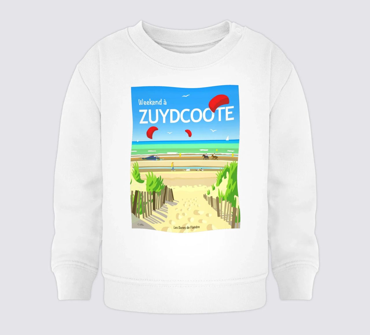 Weekend a Zuydcoote felpa neonato da C.WILL