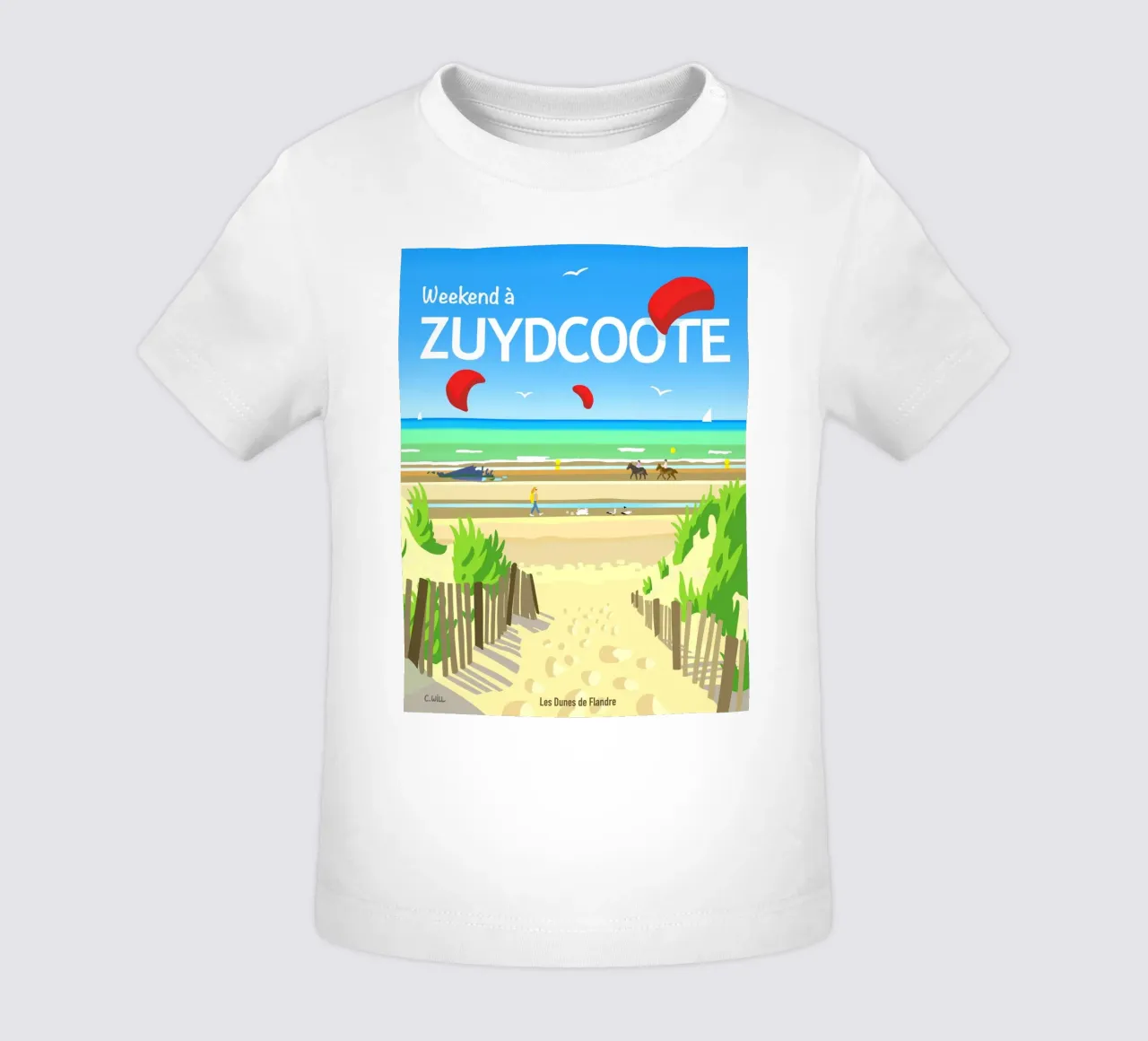 Weekend a Zuydcoote maglietta neonato da C.WILL