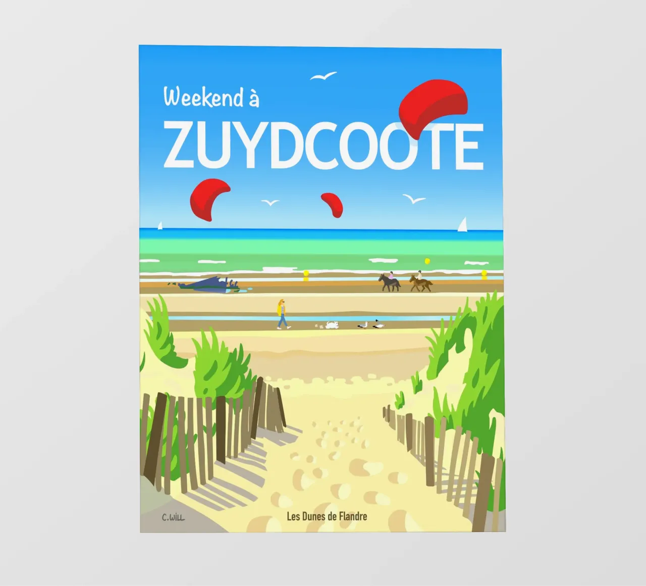 Fin de semana en Zuydcoote lonas publicitarias de C.WILL