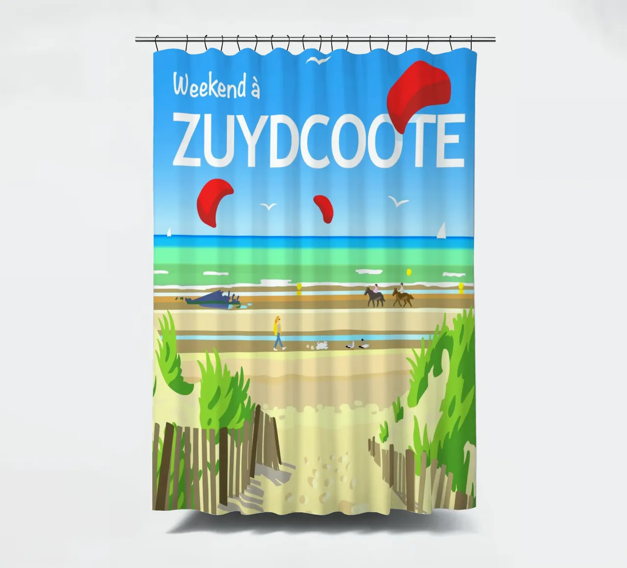 Weekend a Zuydcoote tenda da doccia da C.WILL